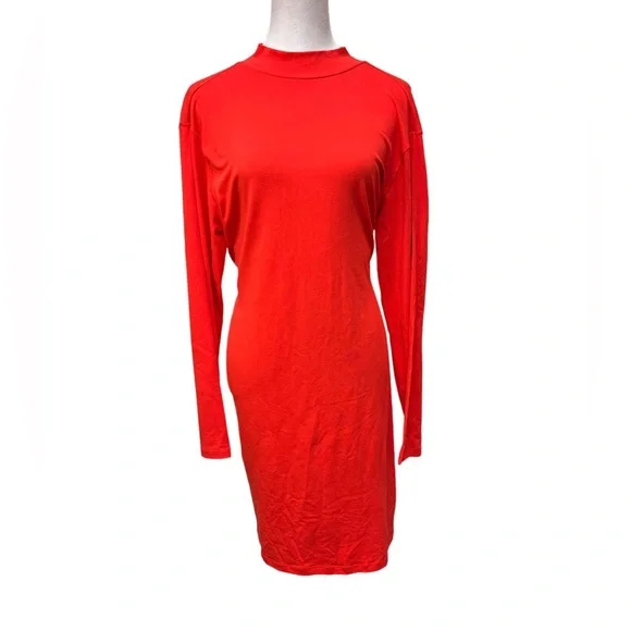 ASOS | Dresses | Asos Long Sleeve Dress With Back Cut Out Nwt Color Red  Size 6 | Poshmark